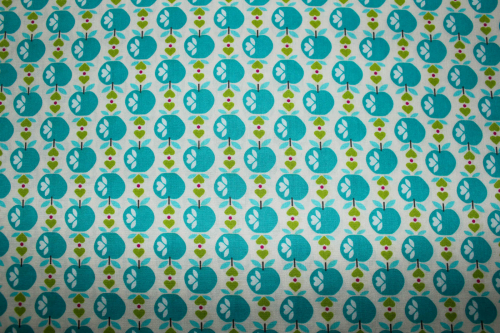 Preview: Baumwollstoff Sweet Apple türkis  (10 cm)